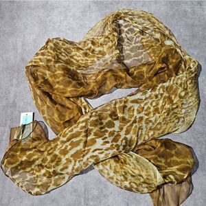 ‎COLLECTION EIGHTEEN Leopard Ombre POLYESTER Scarf 21" x 72"
